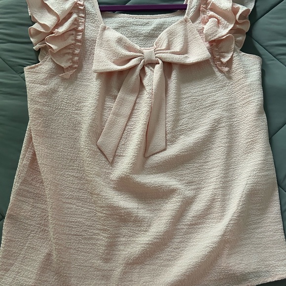 Pink Ruffle Sleeve Top - Picture 2 of 3